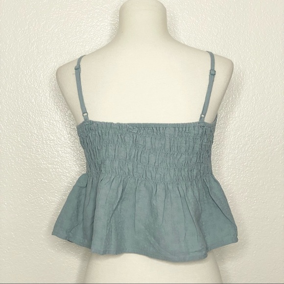 Light Blue Denim Color Crop Top - Picture 3 of 4